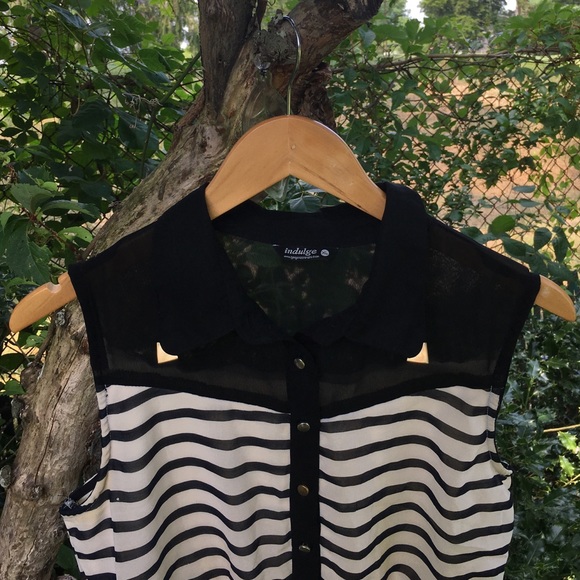 Vintage Striped Hi-Low Dress - Picture 4 of 4