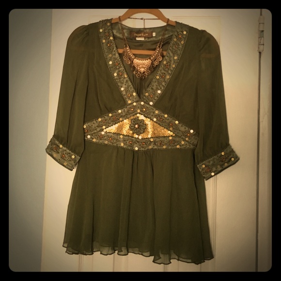 Boho empire waist blouse