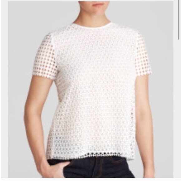Tory Burch White Eyelet Lace Top