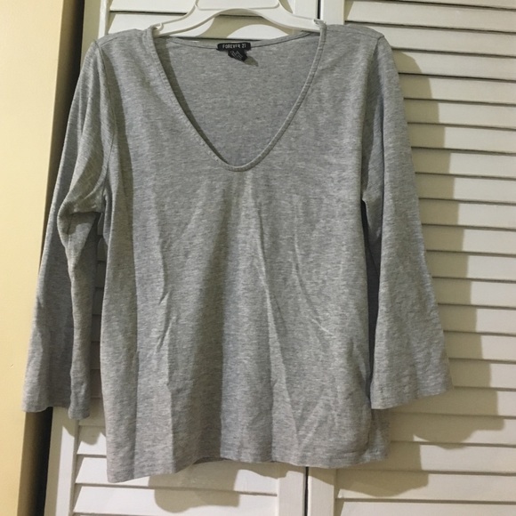 Grey long sleeve top