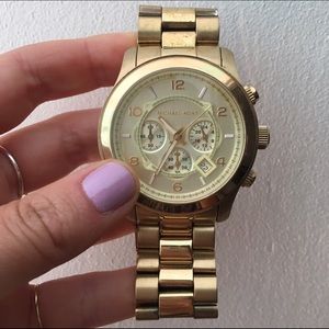 Michael Kors Oversized Gold Tone Classic Watch