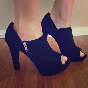 Platform Peep Toe Booties