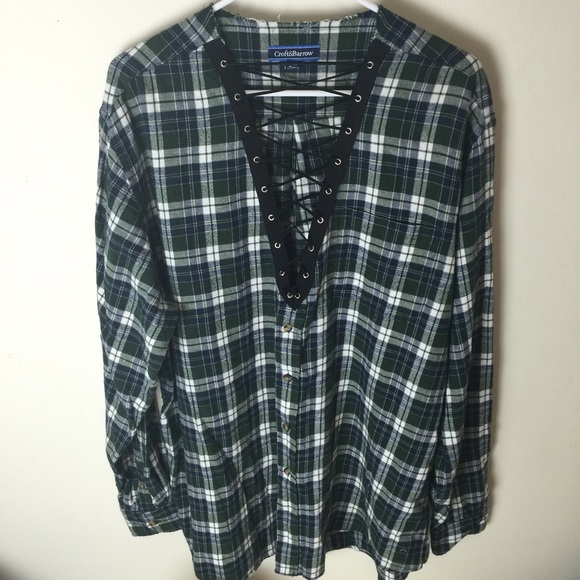 🚫Sold🚫🌵Custom Made Lace Up Flannel - Picture 3 of 4