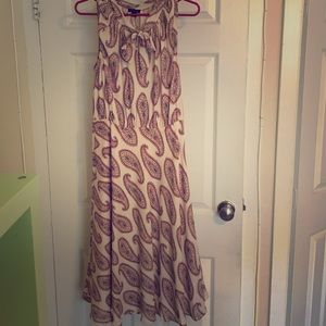 Ann Taylor size 8 midi dress paisley dress