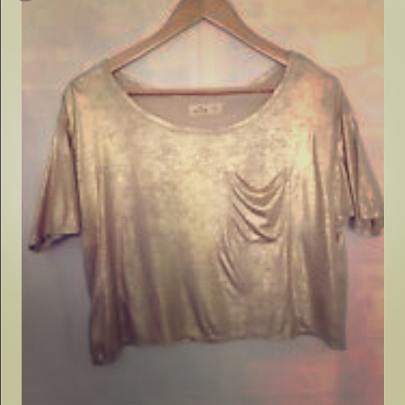 Hollister gold T shirt