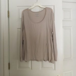 Tan with White Polka-Dot Sweater