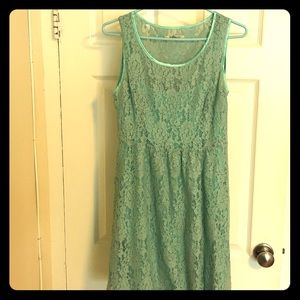 Light blue over lace dress