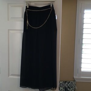 Black sheer maxi skirt