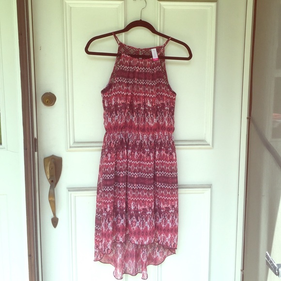 High Low Tribal Pattern Dress