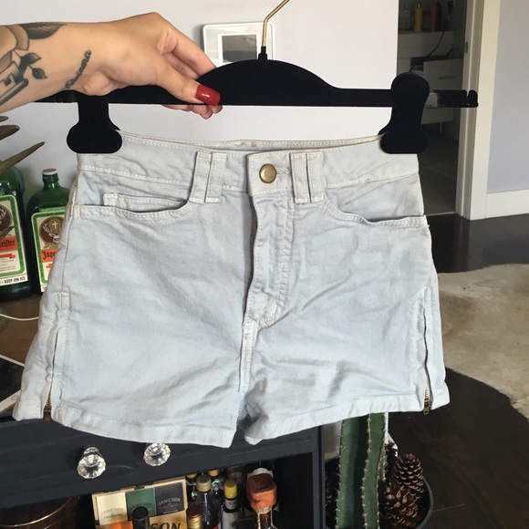 Light wash America apparel twill zipper shorts 23