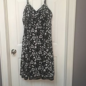 Torrid black and white skull swing dress