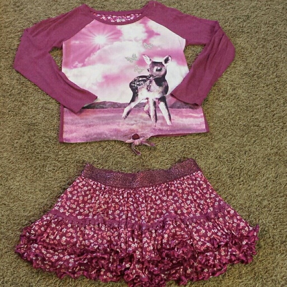 Girls Skirt and Shirt