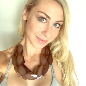 Triple Layered Brown Necklace✨