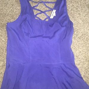 Blue peplum top