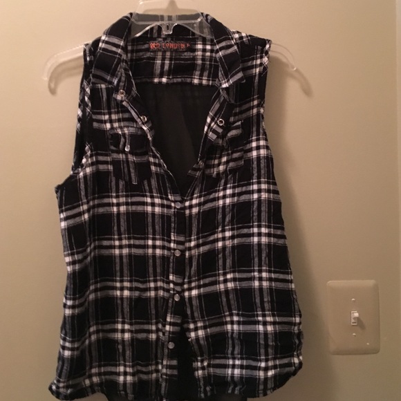LF button down plaid vest - Picture 1 of 2