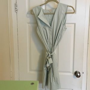 Light mint green flare and belt dress