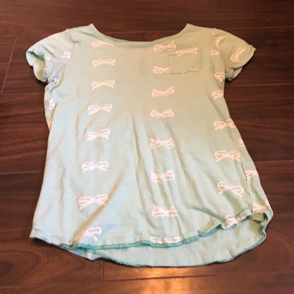 Mint green sunglasses pocket blouse