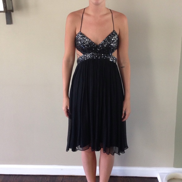 Bcbg sequence black formal dress