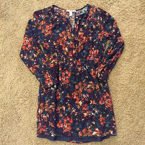 Beautiful Floral Long-sleeve Dress