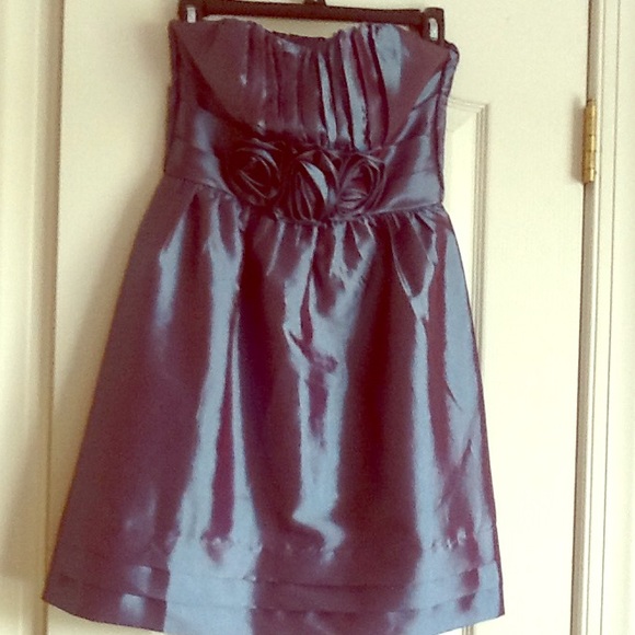 Purple Satin Cocktail Dress