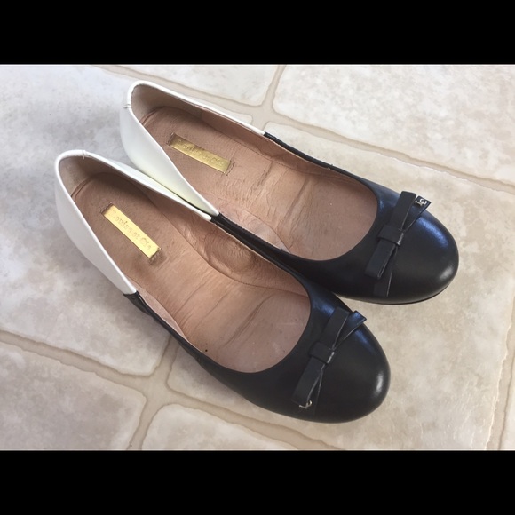 Louise et Cie Black and White Flats 8