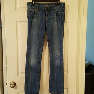 Slight distress jeans