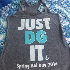 Delta Gamma Spring Bid Day tank