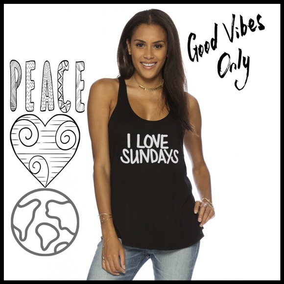PLW I Love Sunday's Boyfriend Tank - Picture 2 of 4