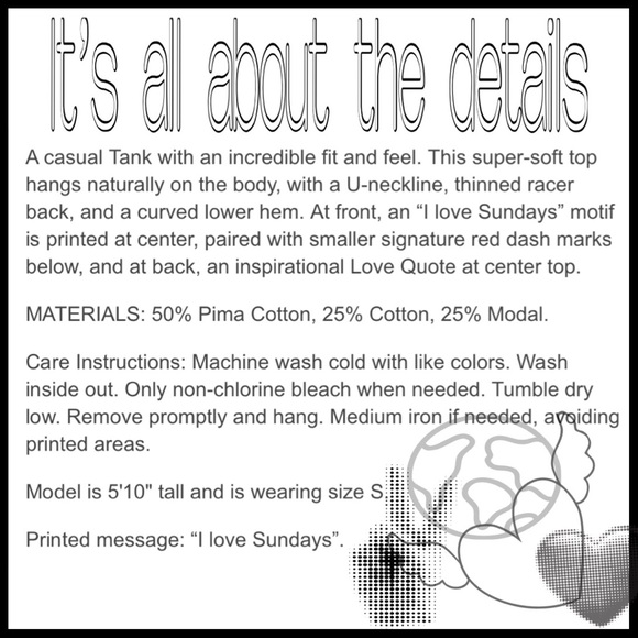 PLW I Love Sunday's Boyfriend Tank - Picture 4 of 4