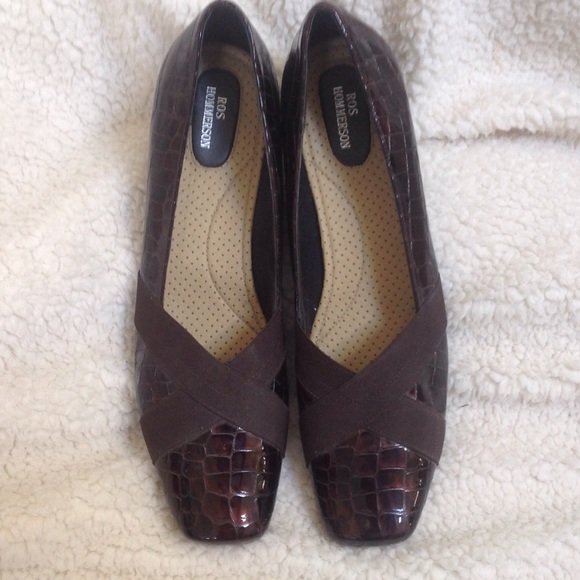 Brown leather heels