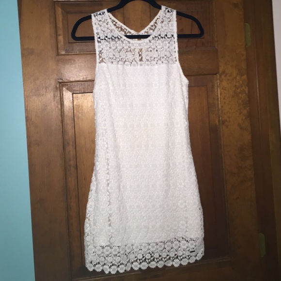 Hollister white lace dress