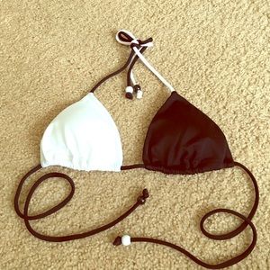 Victoria's Secret Black and White Triangle Top