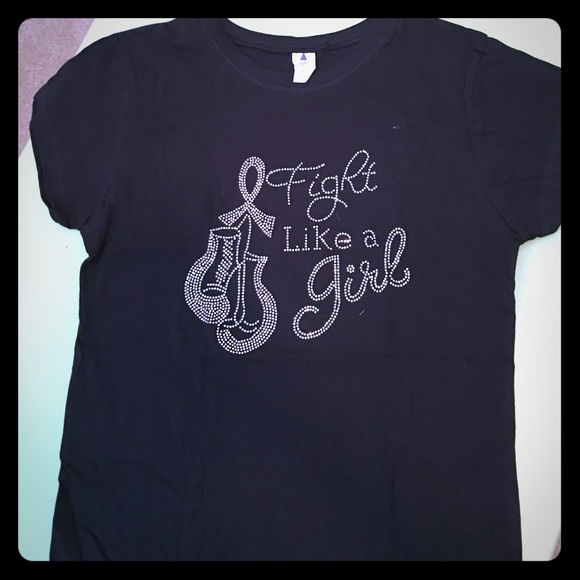 💞Cancer awareness💞bling T-shirt
