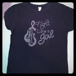 💞Cancer awareness💞bling T-shirt