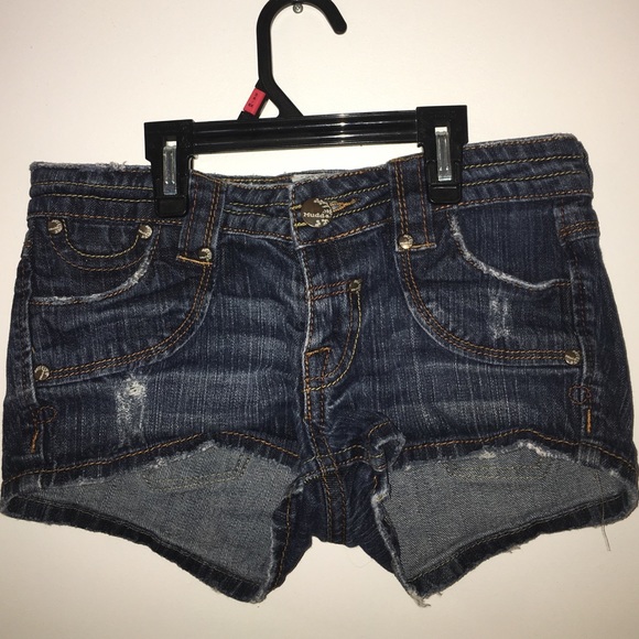 Distressed Mudd Shorts