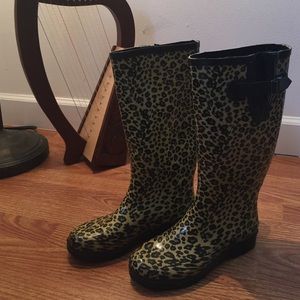 Leopard Rain Boots