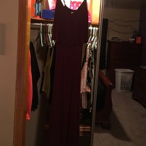 Maroon maxi dress