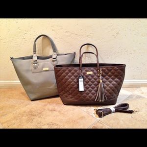 BCBG Quilted and Studded Tote