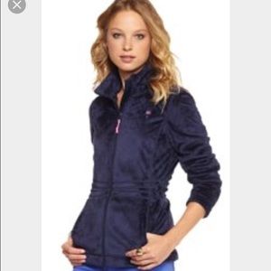 Lilly Pulitzer navy furry jacket