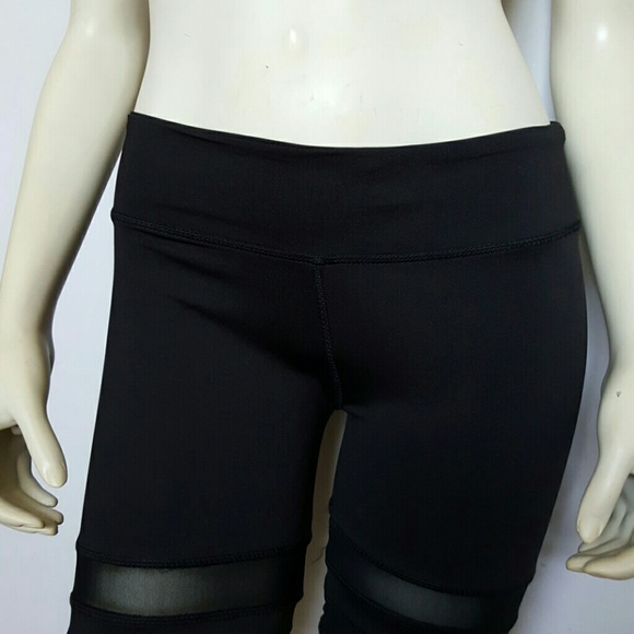 CLEARANCE Black Mesh biker cutout workout shorts - Picture 2 of 4