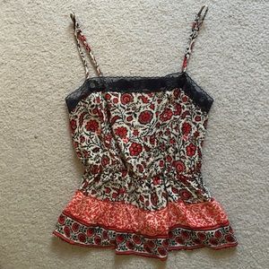 Forever 21 printed peplum top