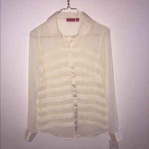 NWT ELLE 'City Chic' Sheer Shirt