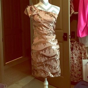 Gold/champagne going out dress. Its a size 5!