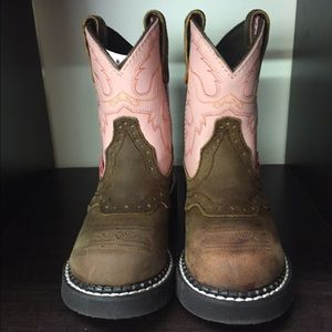 Pink Leather boots