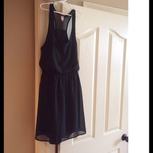XS black chiffon dress