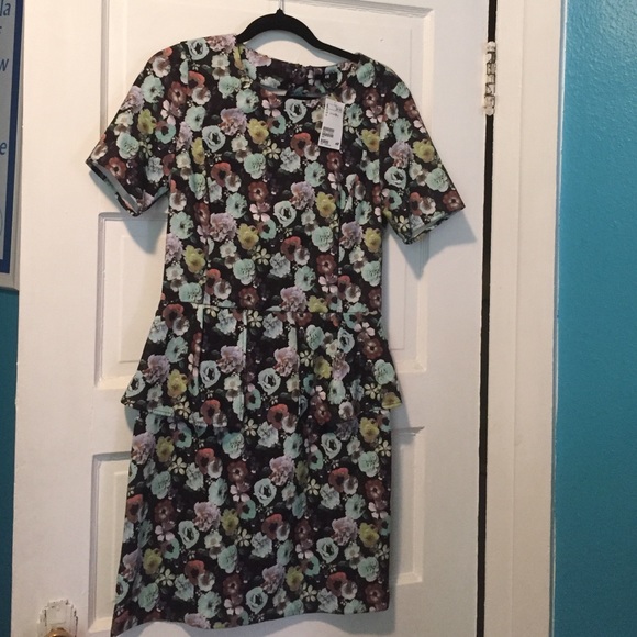New Peplum Floral Dress