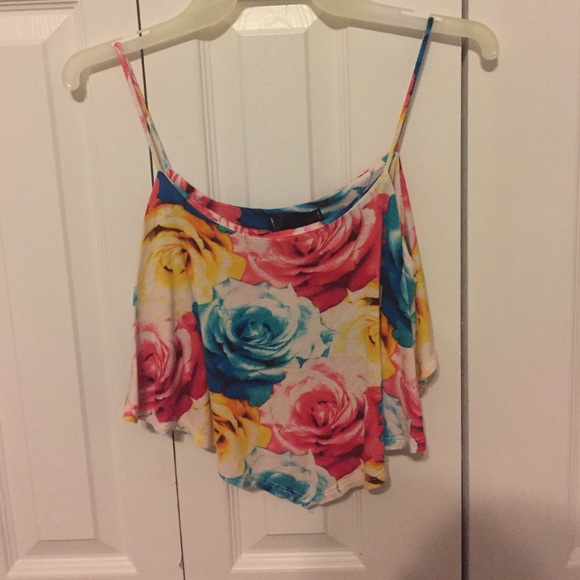Bright and colorful crop top!