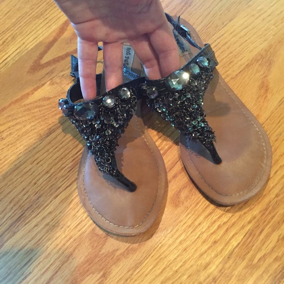 Black chain sandals