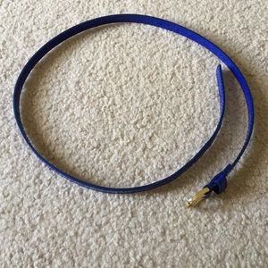 Cobalt blue skinny belt