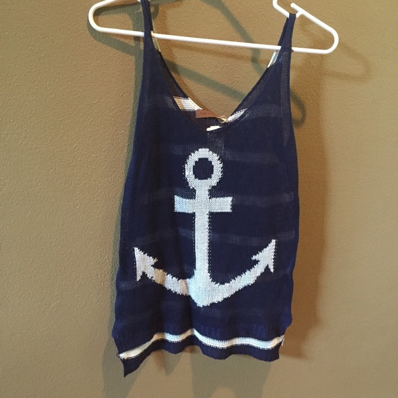 Navy blue anchor shirt